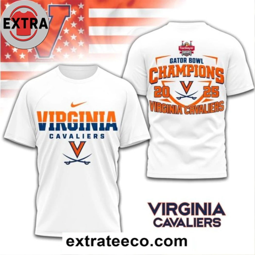 Original Virginia Cavaliers NCAA Gator Bowl Champions Logo T-Shirt