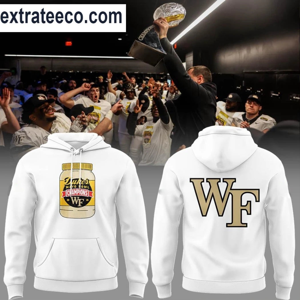 Original Wake Forest Demon Deacons 2026 Football Duke’s Mayo Bowl Champions Hoodie T-Shirt