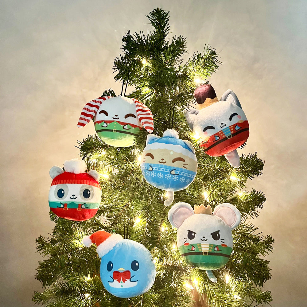 Santa Penguin Plushie Ornament