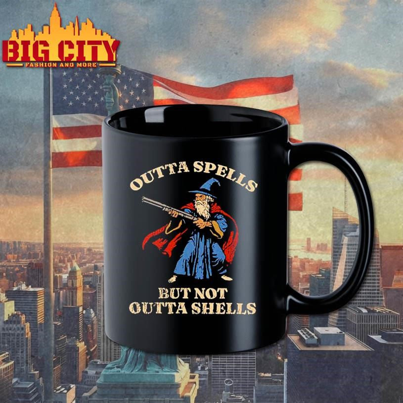 Outta Spells But Not Outta Shells Wizard Fantasy Meme Shirt
