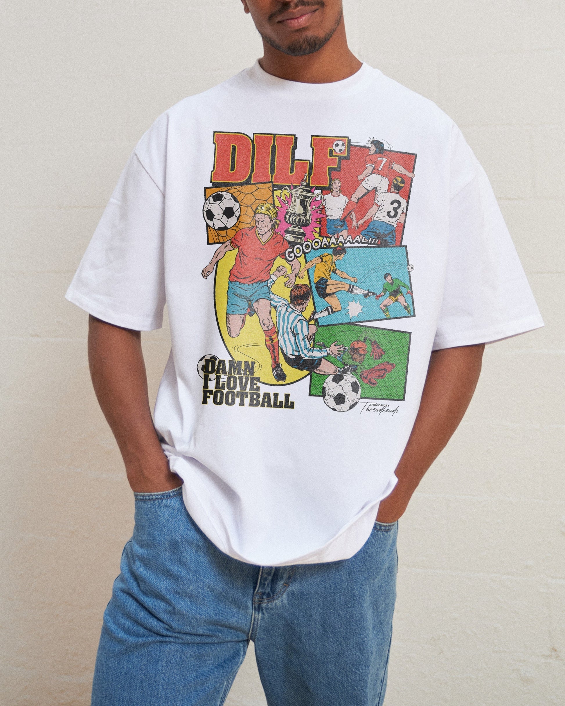 DILF Football Oversized Tee