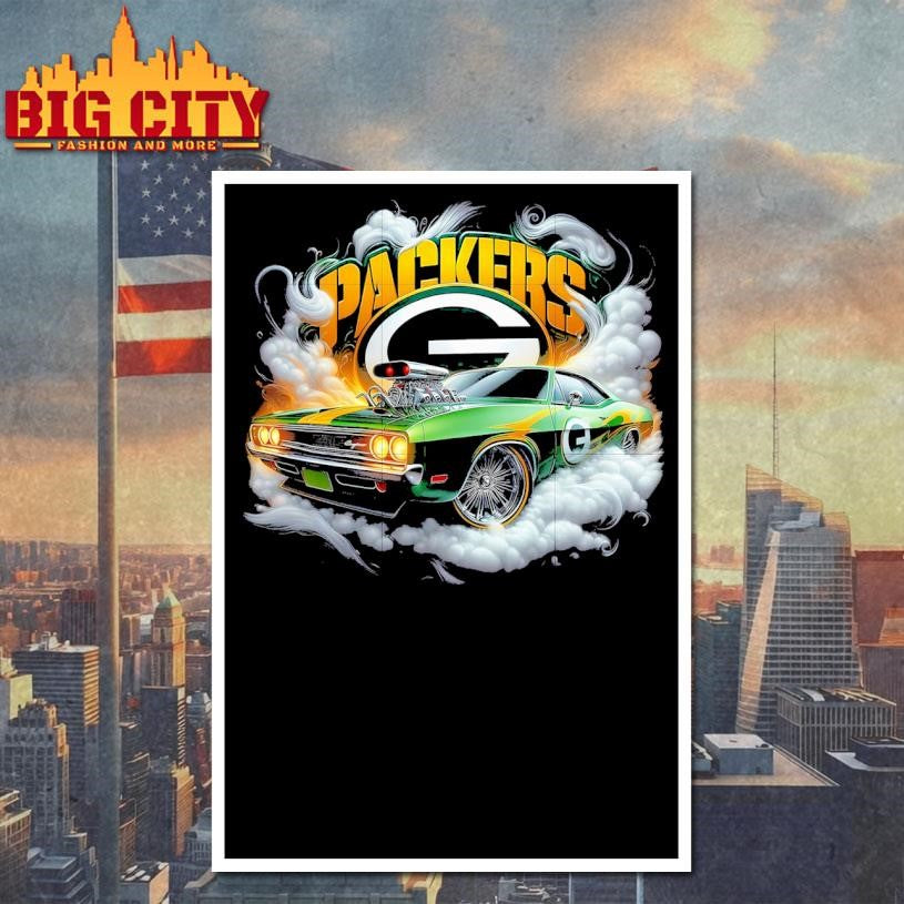 Packers smole car design shirt
