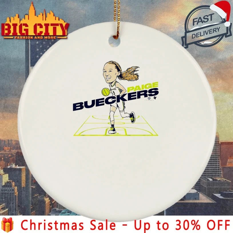 Paige Bueckers Dallas Caricature white shirt