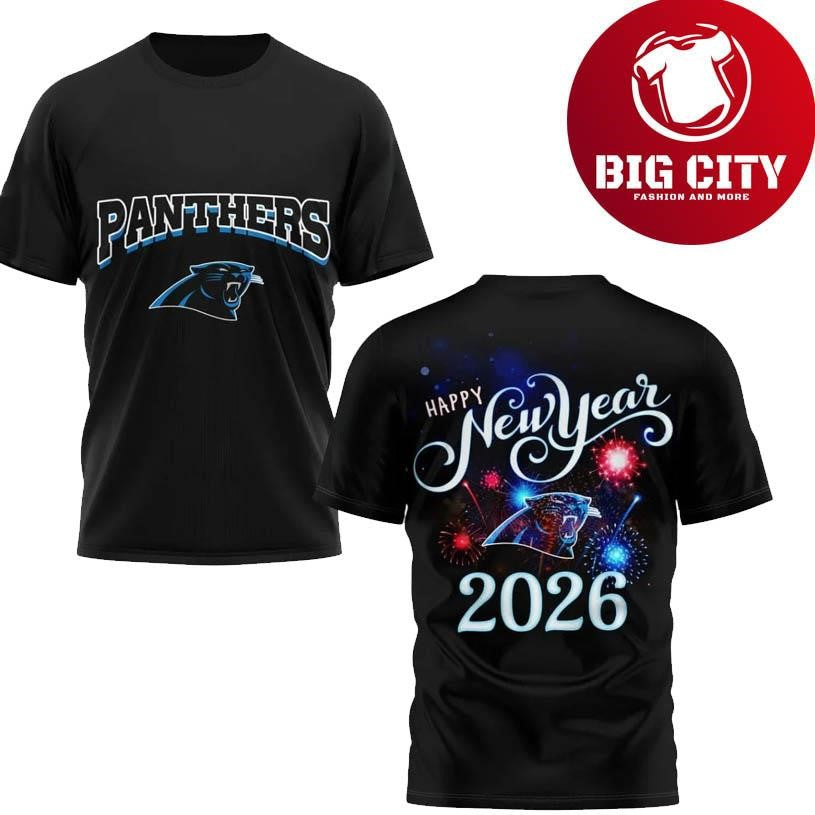 Panthers Happy New Year 2026 Two Sided Shirt