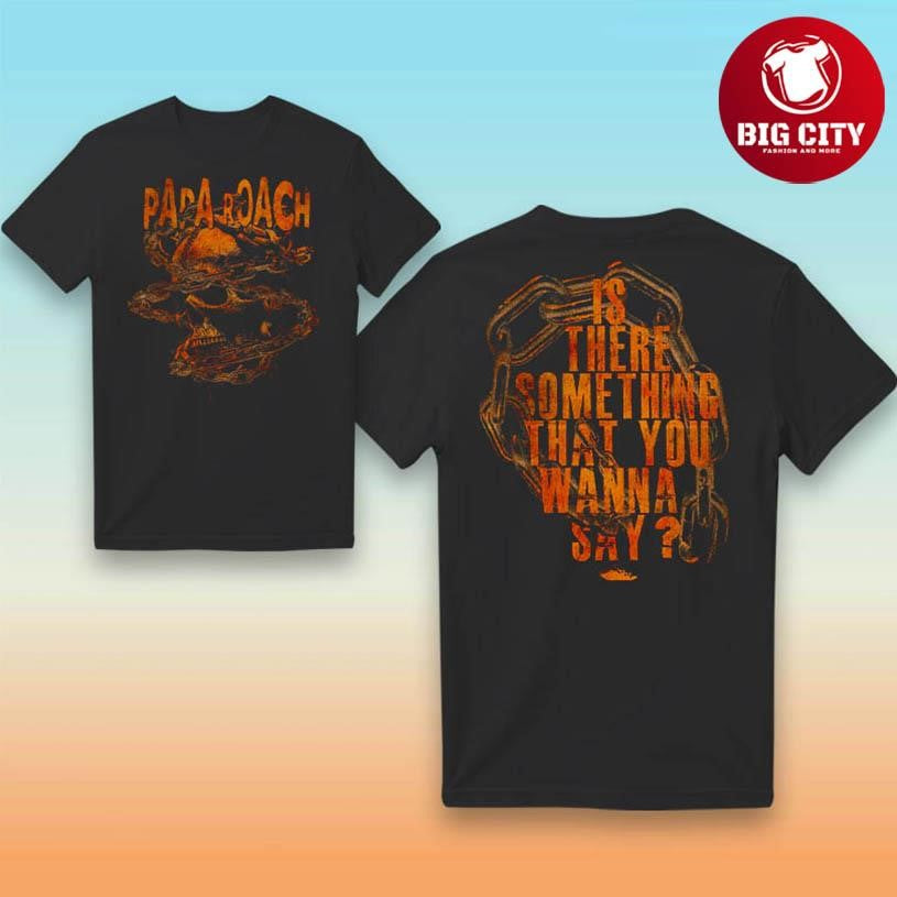 Papa Roach Orange Skull In Chains 2025 Two Sided Shirt