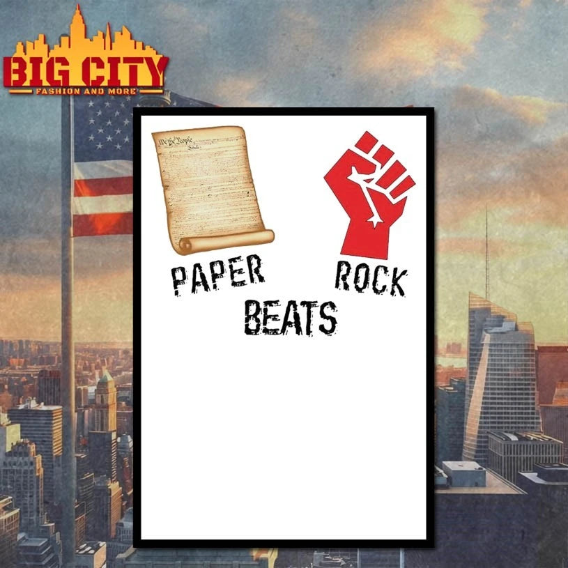 Paper Beats Rock Meme Shirt