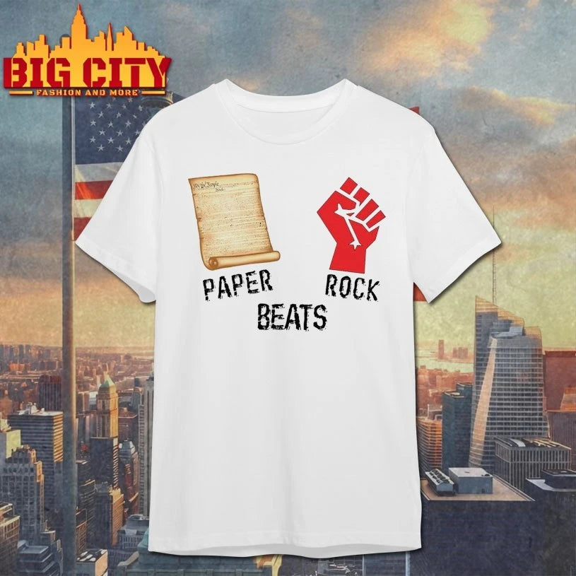 Paper Beats Rock Meme Shirt