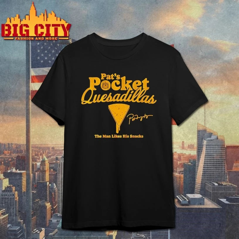 Pat Murphy Milwaukee Brewers Pat’s Pocket Quesadillas the man likes his snacks shirt