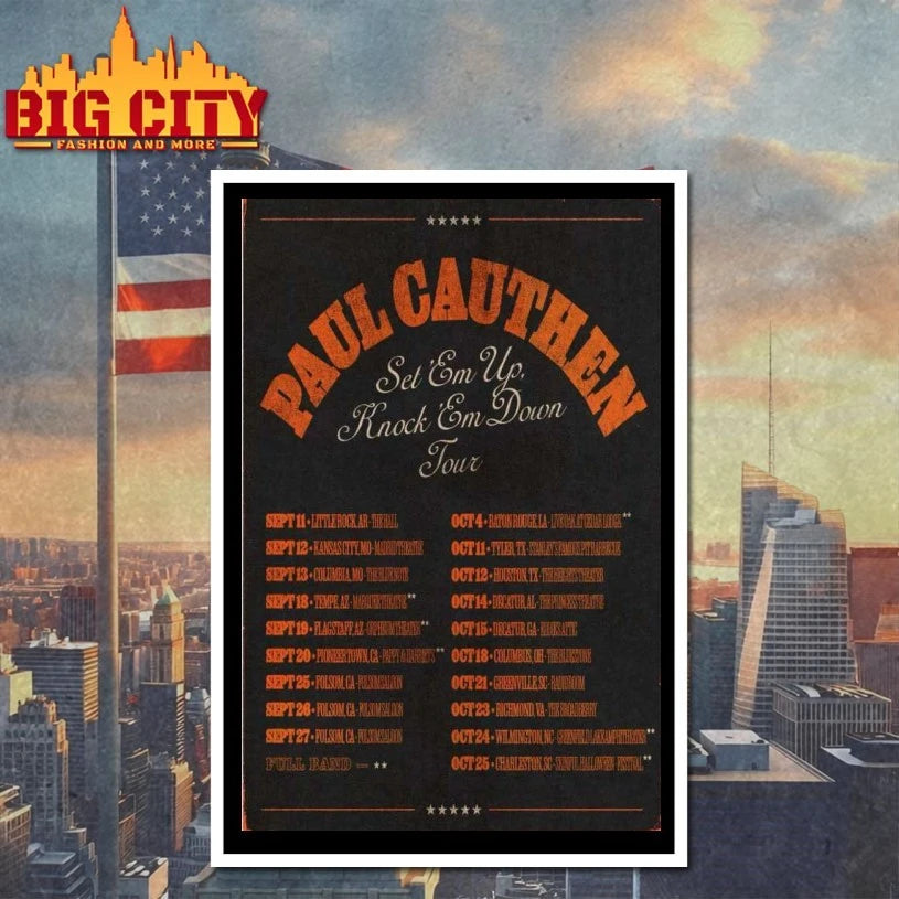 Paul Cauthen Tour 2025 Sept &amp; Oct Poster Shirts