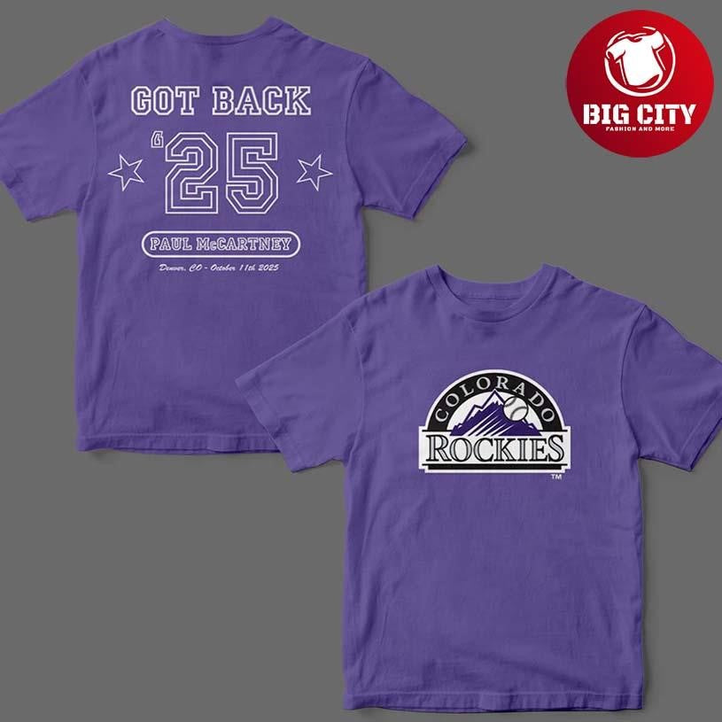 Paul McCartney x Colorado Rockies Got Back 2025 Two Sided Shirt