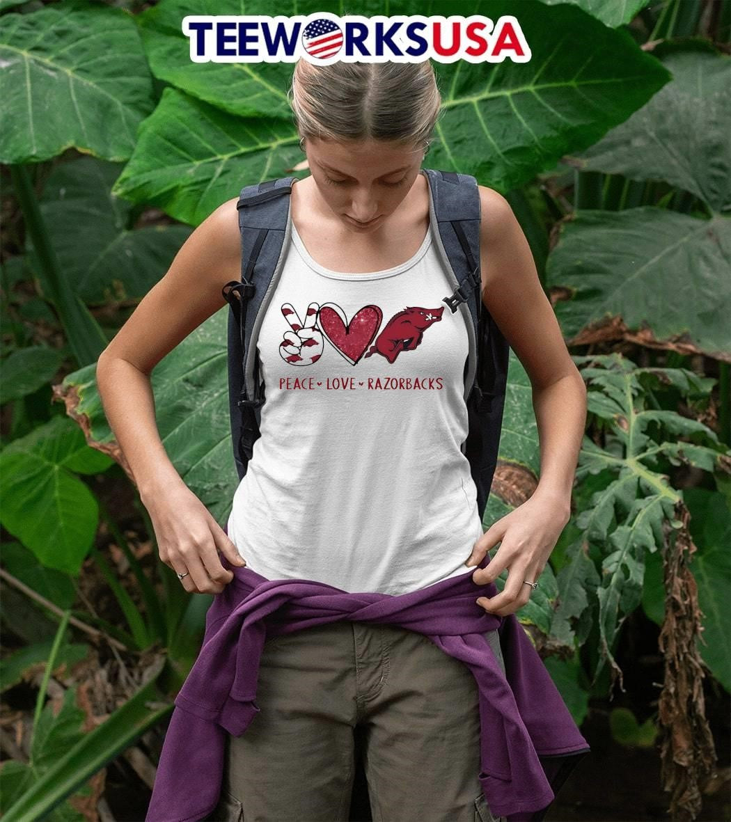 Peace Love Arkansas Razorbacks shirt