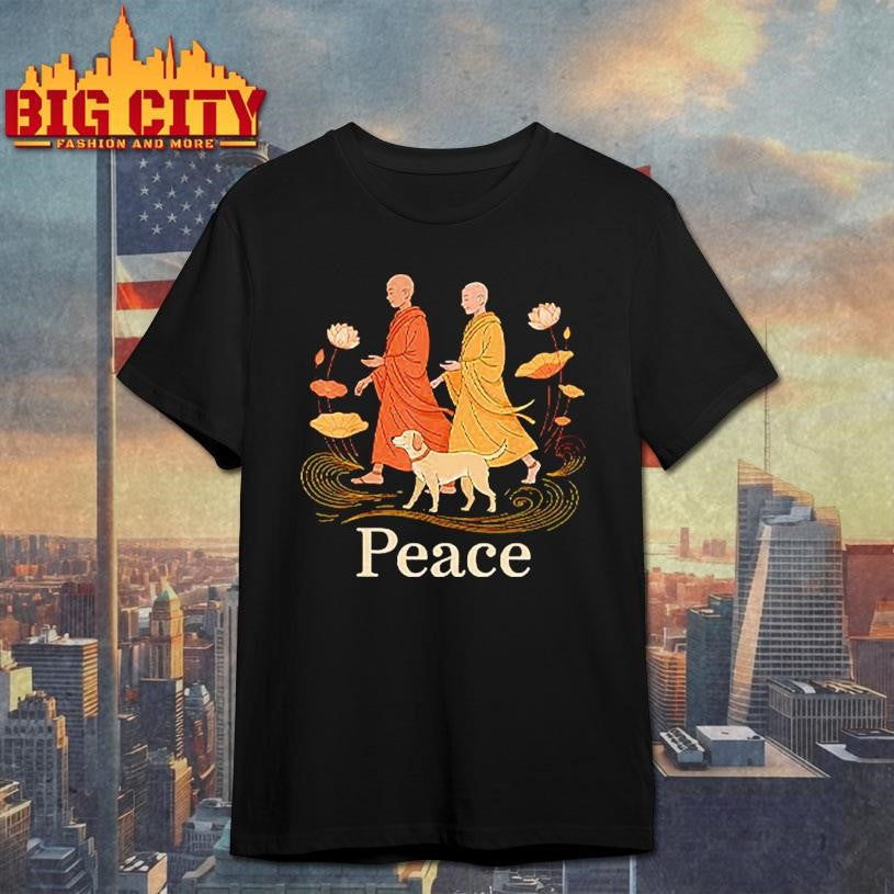 Peace Walking Buddhist Monks shirt