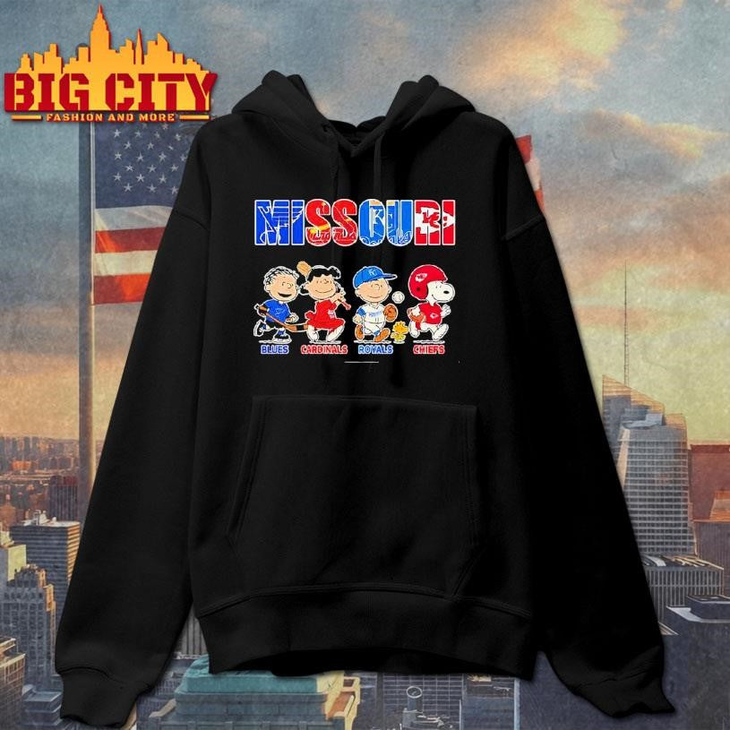 Peanuts Characters X Blues Cardinals Royals And Chiefs Missouri Sports Teams Shirt
