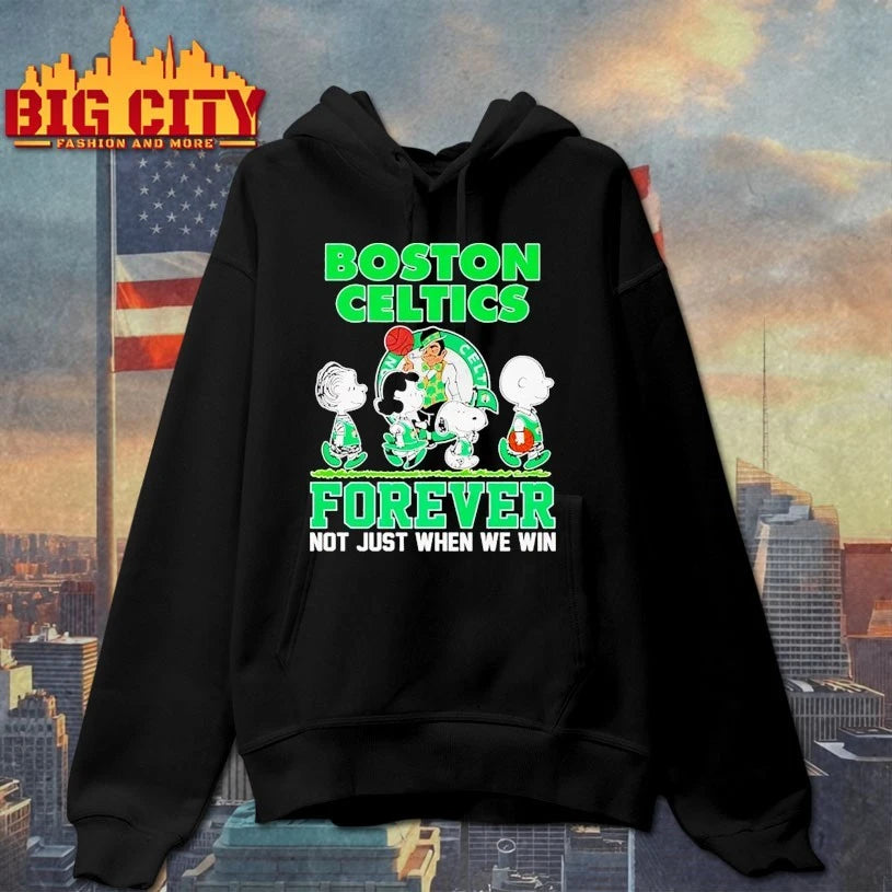 Peanuts Comic Characters Boston Celtics Forever Not Just When We Win Shirt