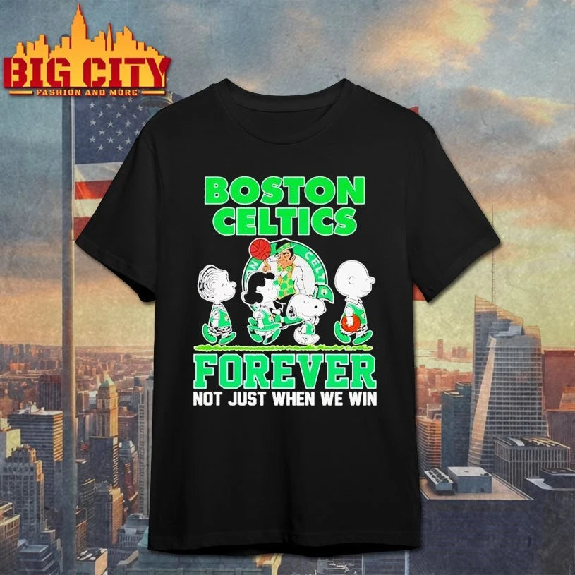 Peanuts Comic Characters Boston Celtics Forever Not Just When We Win Shirt