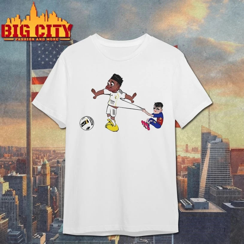 Pedri pulling Vini Meme shirt