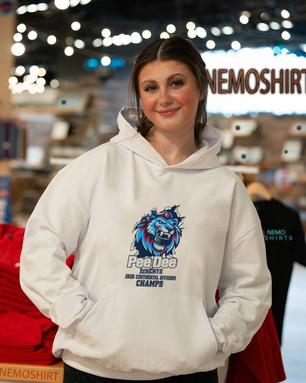 Pee Dee IceCats Continental Division champs 2026 Commissioners cup shirt