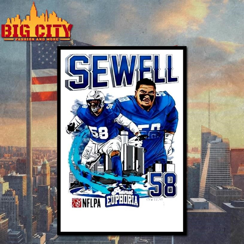 Penei Sewell Detroit Lions Player City Skyline Shirt