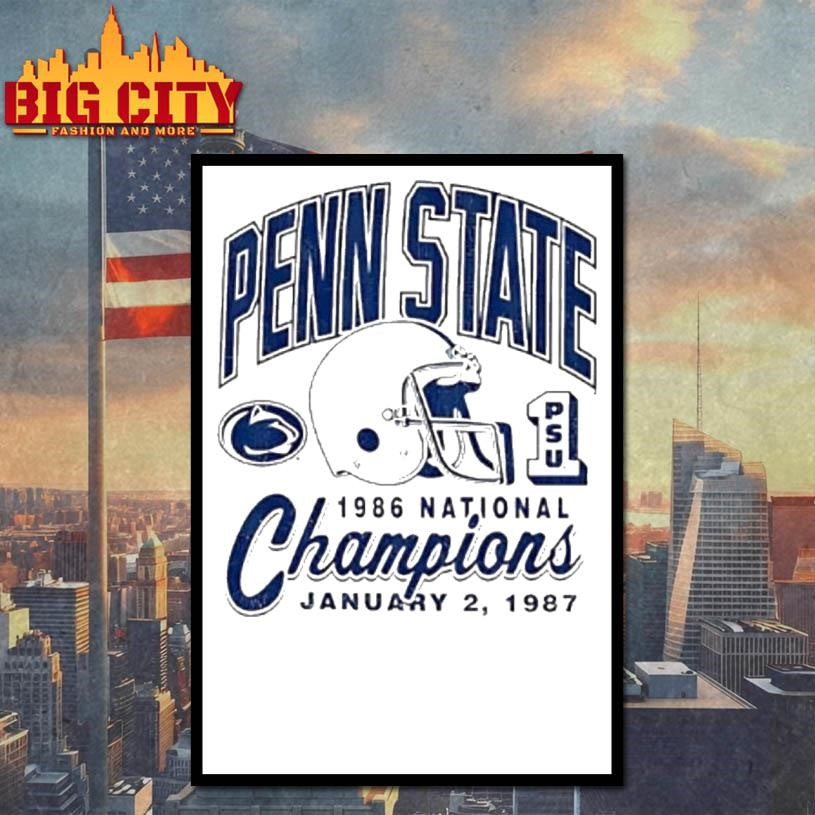 Penn State Nittany Lions 1986 National Champions Helmet Shirt