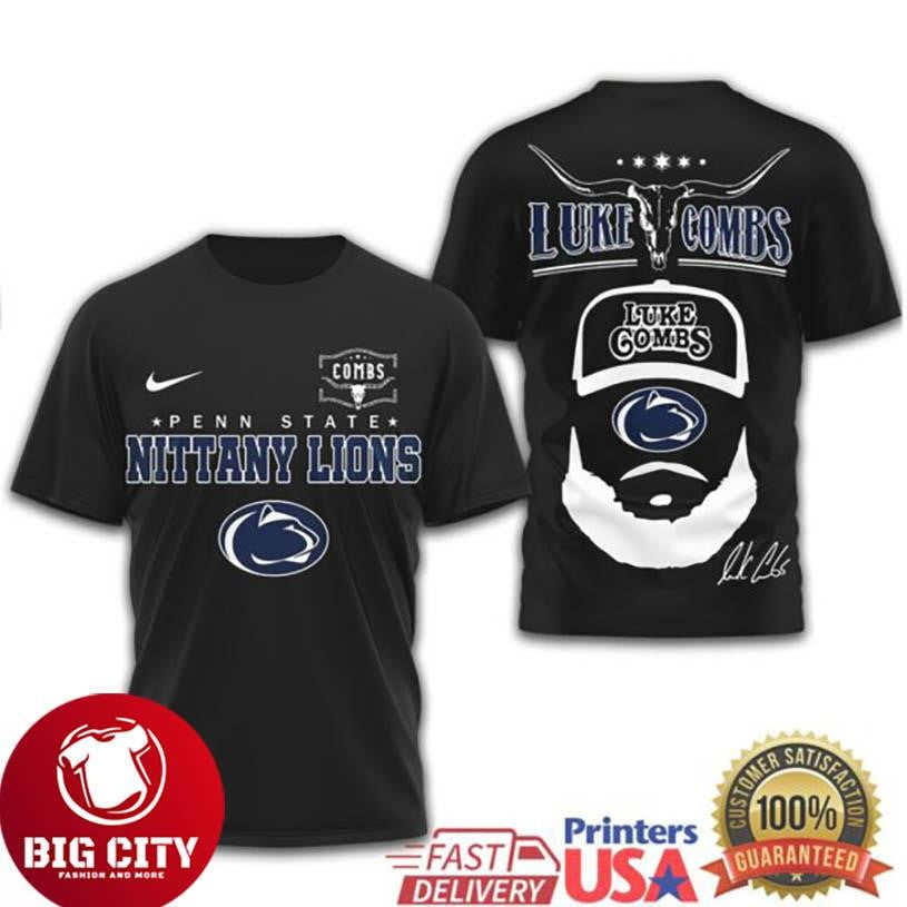 Penn State Nittany Lions Official NCAA Luke Combs Two Sided Shirt