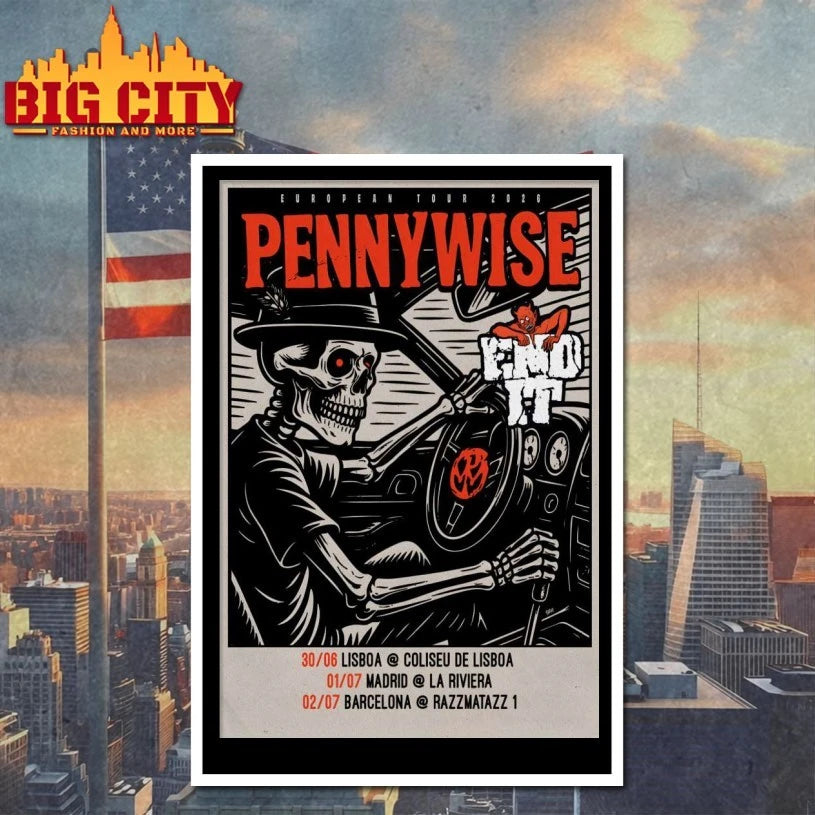 Pennywise European Tour 2026 Poster shirt
