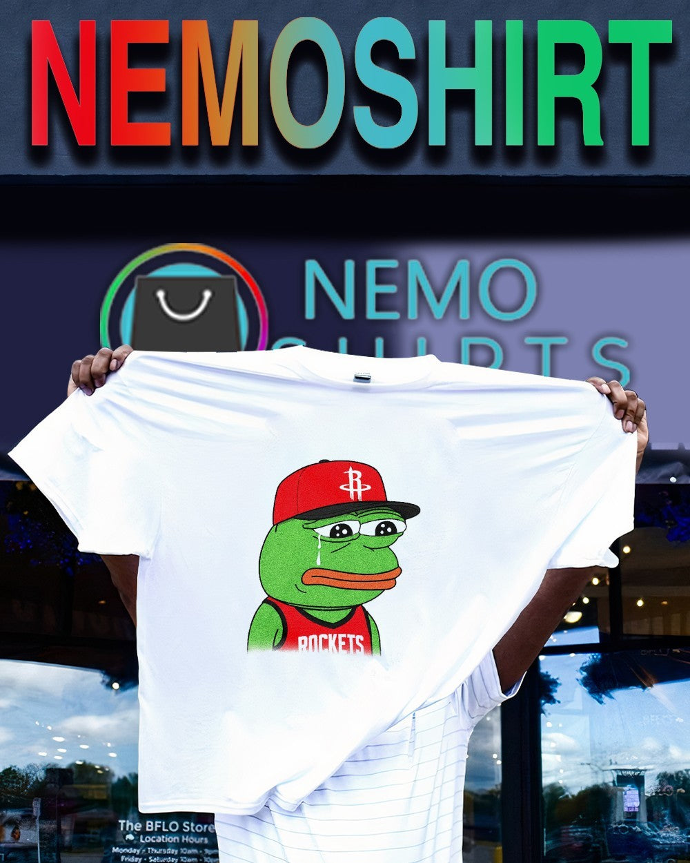 Pepe the Frog meme Houston Rockets shirt