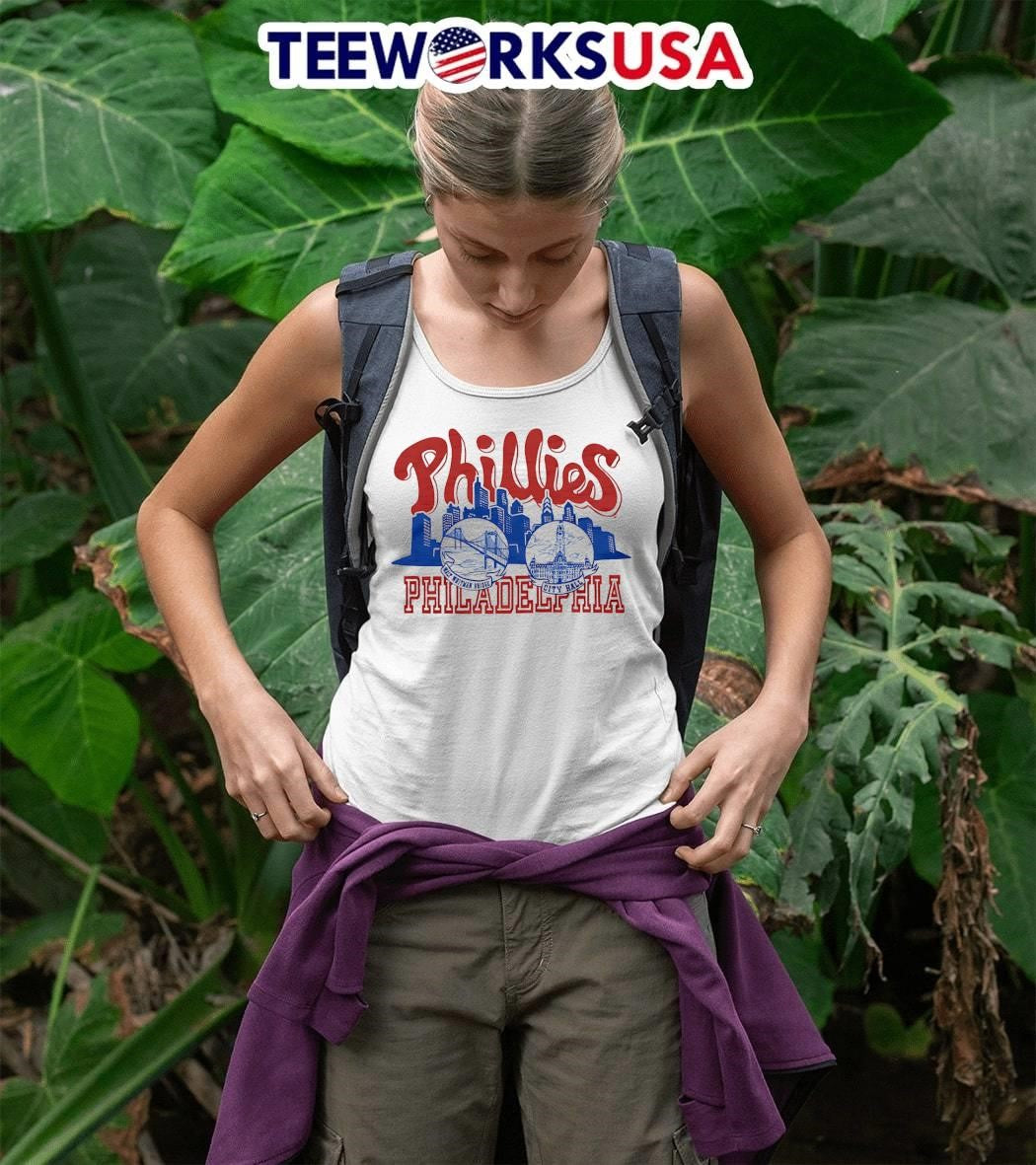 Phillies Philadelphia Walt Whitman Bridge City Hall shirt