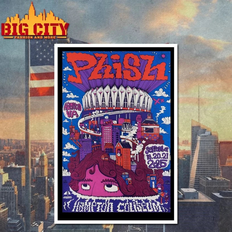 Phish 9 19-9 21 2025 Hampton Coliseum Event Poster shirt