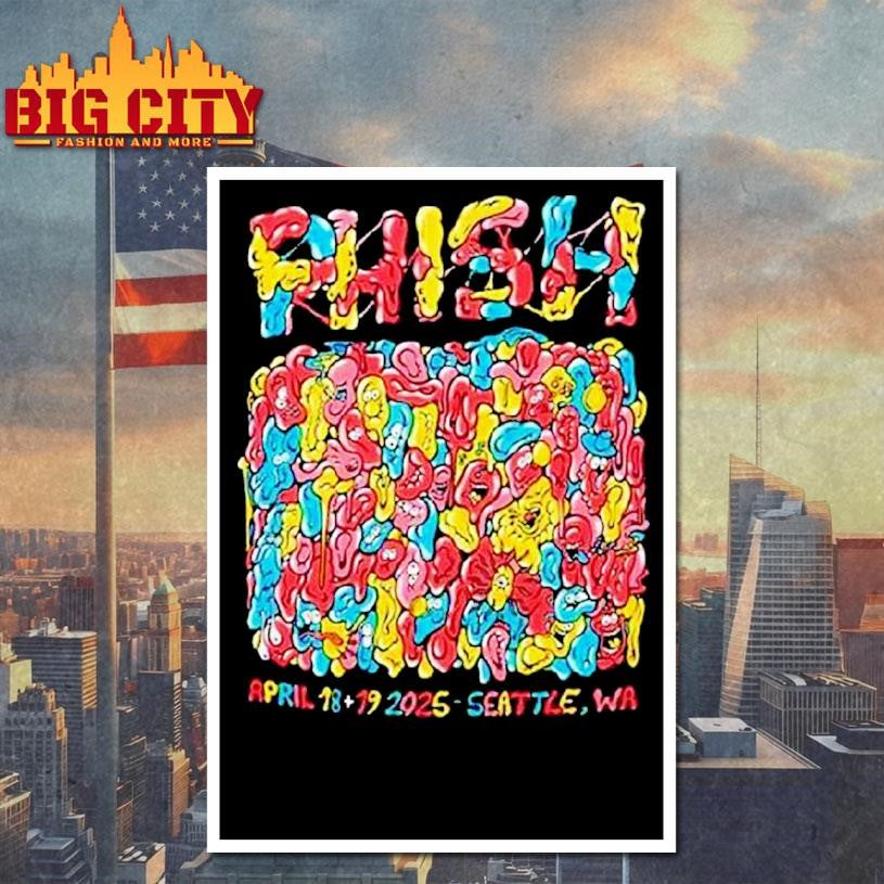 Phish Seattle Gum Wall Spring Tour 2025 Shirt