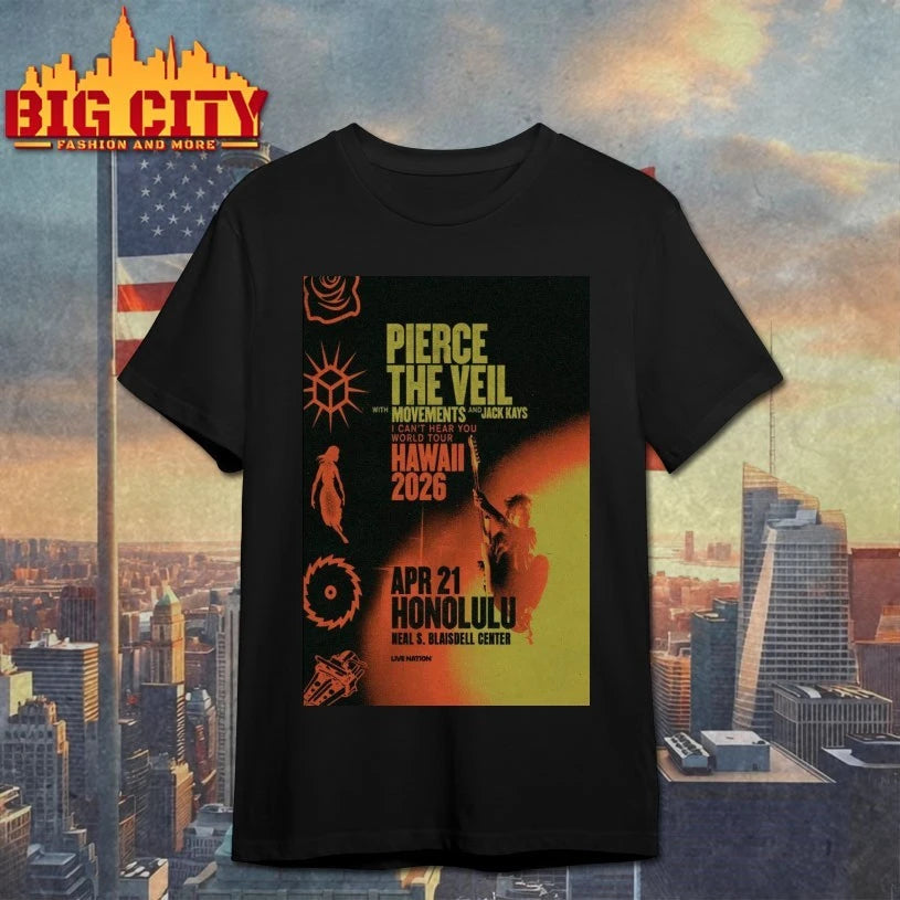Pierce The Veil Apr 21 2026 Neal S. Blaisdell Center Honolulu Hawaii Poster shirts