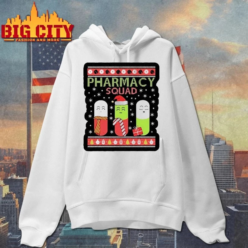 Pills Pharmacist Pharmacy ugly christmas shirt