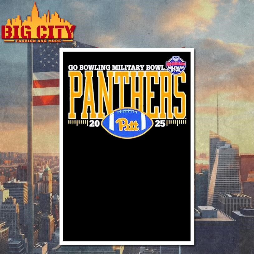 Pitt Panthers 2025 Go Bowling Military Bowl Football Shirt