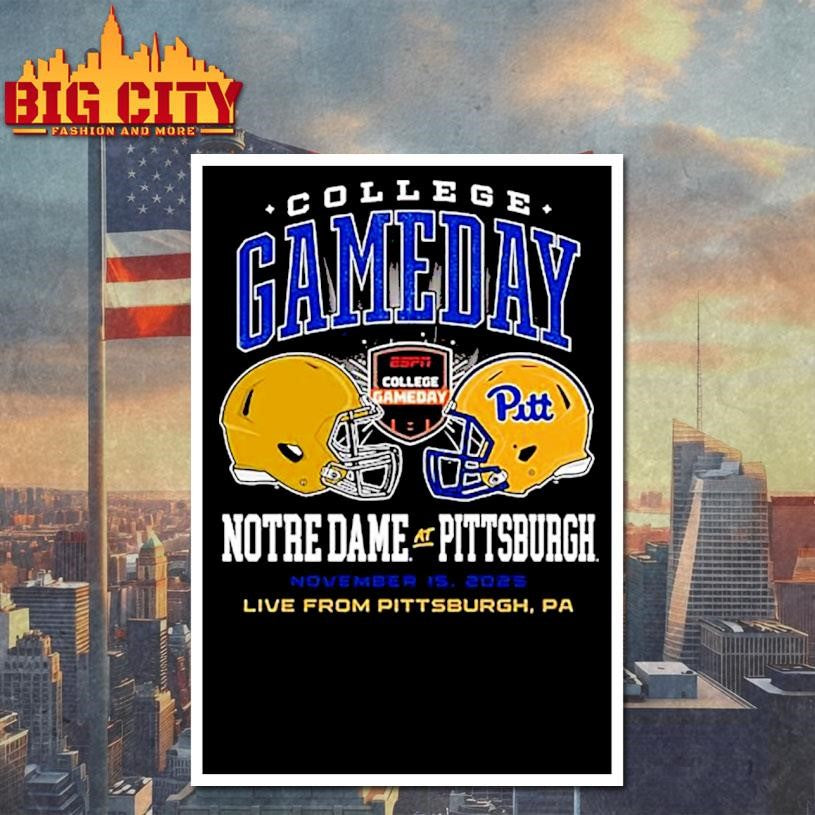 Pitt Panthers Black Football College Gameday vs Notre Dame Shirt