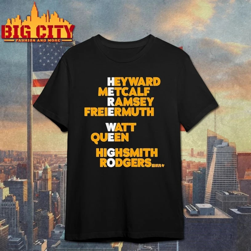 Pittsburgh Here We Go Names Shirts