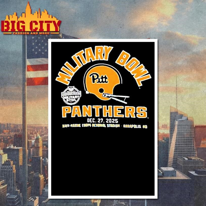 Pittsburgh Panthers 2025 Military Bowl Helmet Shirt