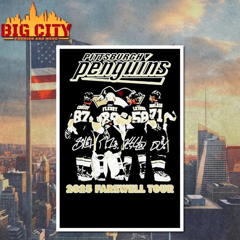 Pittsburgh Penguins Hockey 2025 Farewell Tour Signatures Shirt