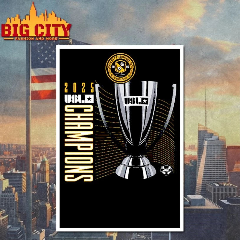 Pittsburgh Riverhounds SC 2025 USL Championship Final Champions Trophy shirt