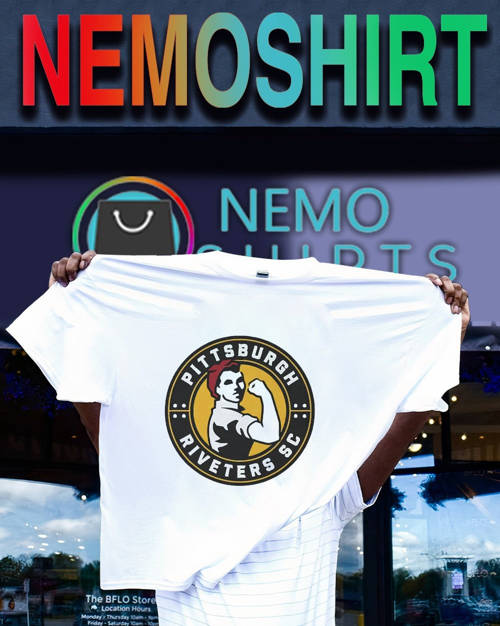 Pittsburgh Riveters SC primary logo shirt