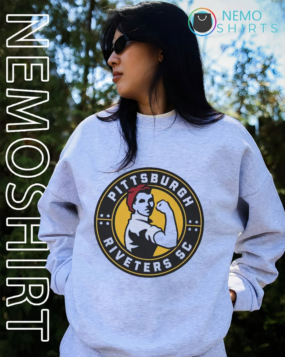 Pittsburgh Riveters SC primary logo shirt