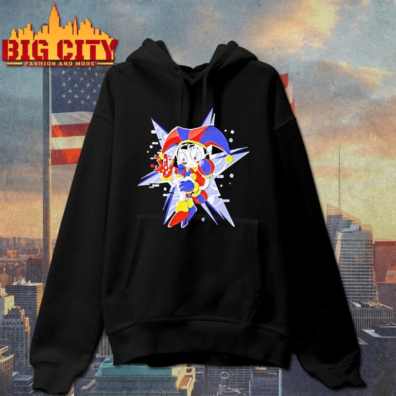 Pixel Jester Retro Glitch Art Shirt