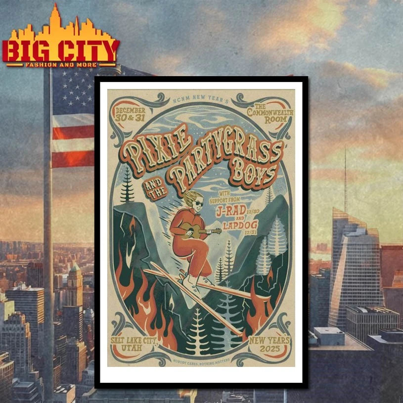 Pixie and The Partygrass Boys Dec 30-31 2025 Salt Lake City UT Poster Shirt