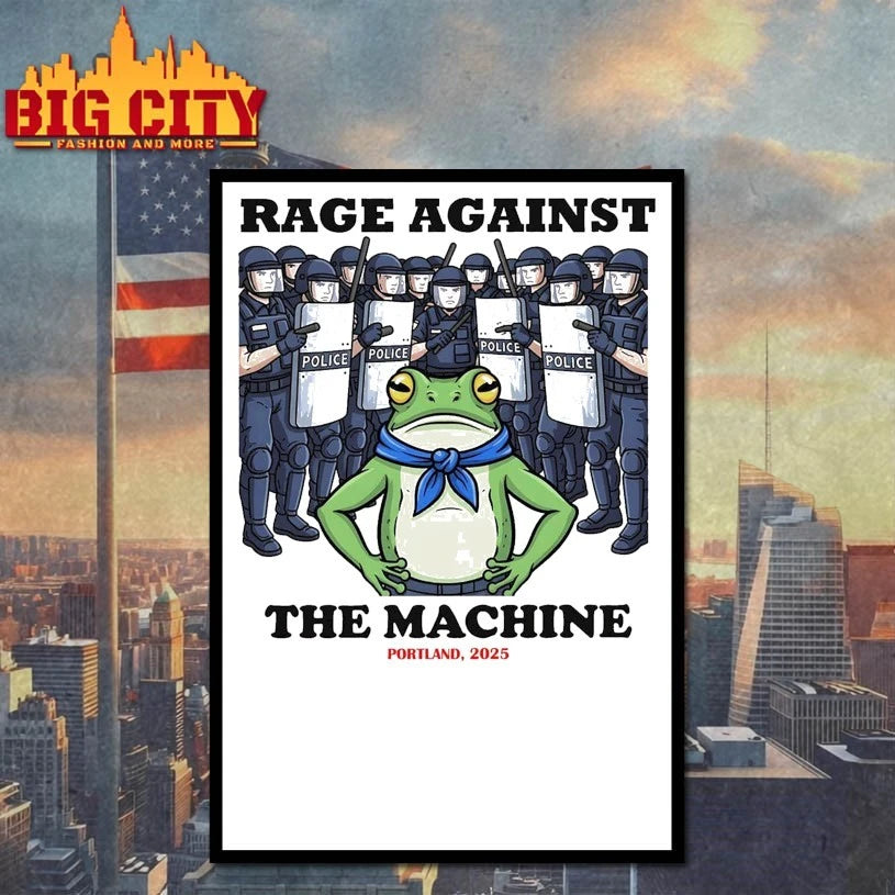 Portland 2025 Protest Rage Against The Machine Frog Shirt