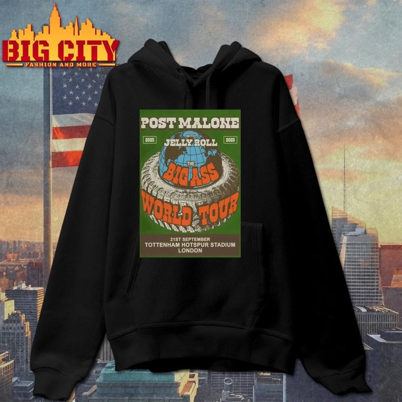 Post Malone The Big Ass 2025 Sept 21 World Tour London Tottenham Hotspur Poster Shirt