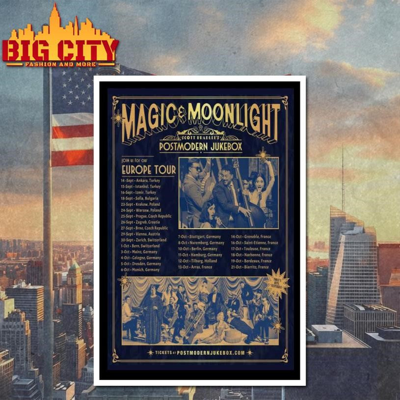 Postmodern Jukebox Magic &amp; Moonlight Europe Tour 2025 Poster Shirt