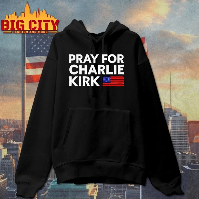 Pray for Charlie Kirk America Flag shirt