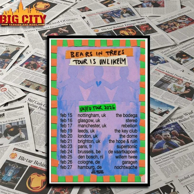 Premium Bears In Trees Tour UK EU 2026 Poster Shirts