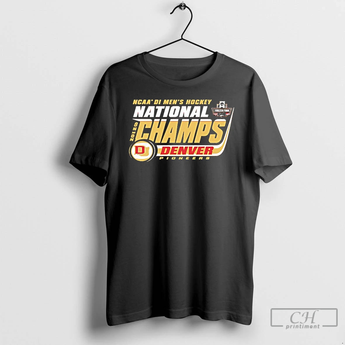 Premium Denver Pioneers 2026 Ncaa Frozen Four Mens Ice Hockey National Champions Logo T Shirts