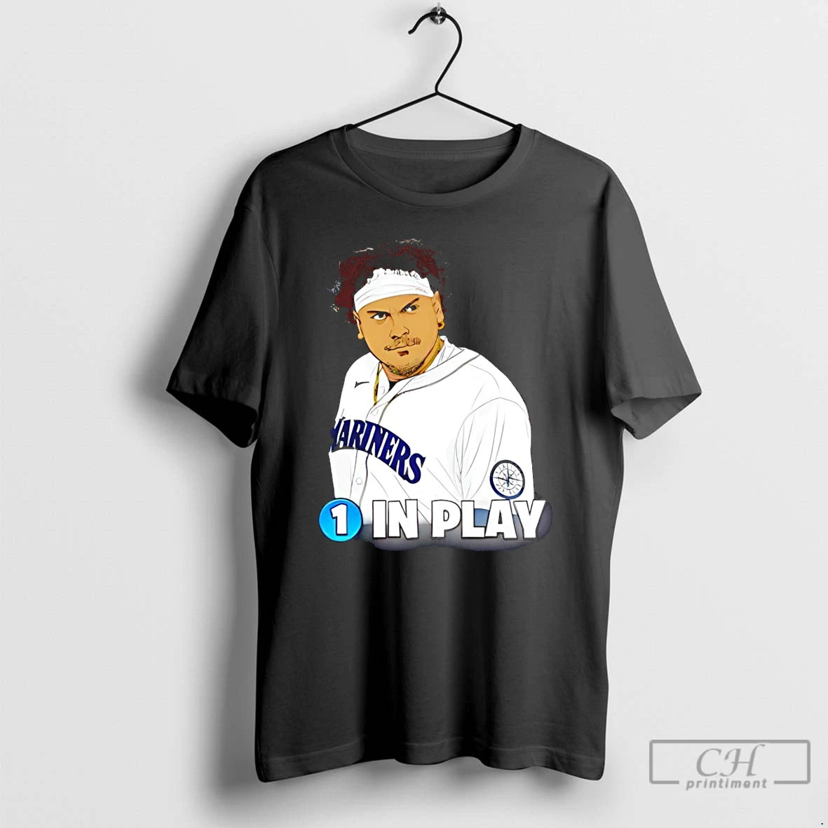 Premium Josh Naylor Cartoon Seattle Mariners Baseball In Play