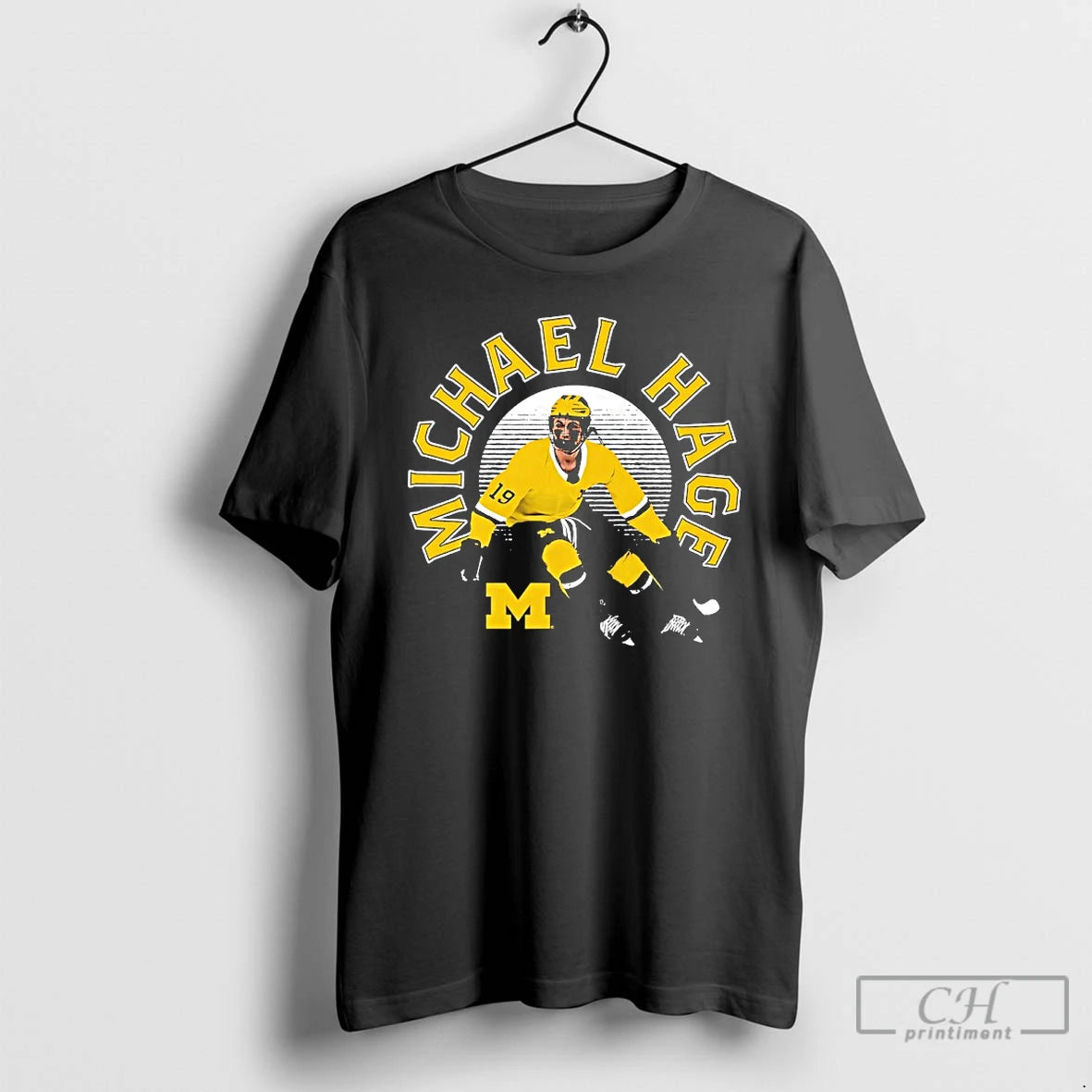 Premium Michael Hage Michigan Wolverines Hockey Graphic