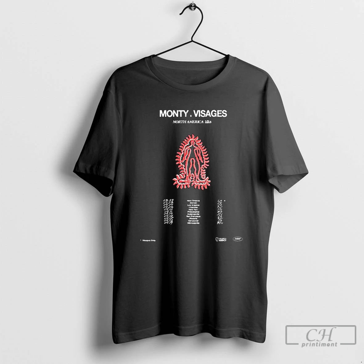 Premium Monty Visages North America Tour 2026 T-Shirts, Hoodie, Sweatshirt | ZylaModa.com